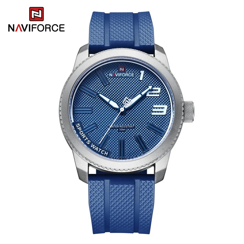 NAVIFORCE Top Luxury Brand Quartz Watch Men Silicone Strap Military Watches 30ATM Waterproof Wristwatch Relogio Masculino 2022