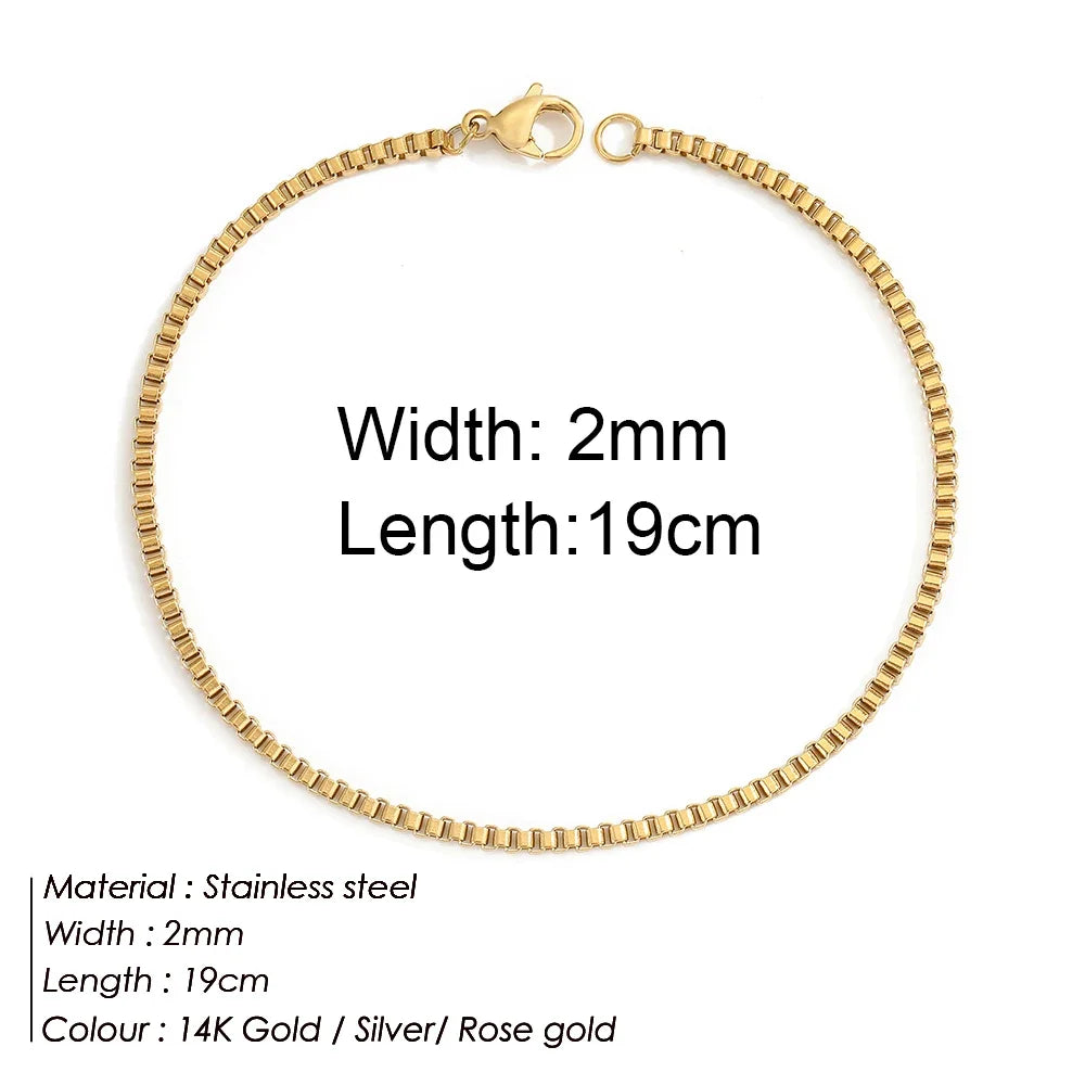 Gold Color Bracelet Stainless Steel Twist Cuban Chain Bracelet for Women Chain Bracelet Jewelry Gifts Wholesale Dropshipping