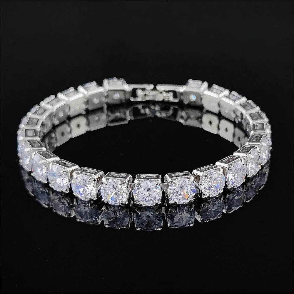 Silver Color 2.5/3/4/5mm Zircon Tennis Bracelet For Women Men Dazzling Crystal Hand Chain Wedding Gift Punk Fashion Jewelrys5650