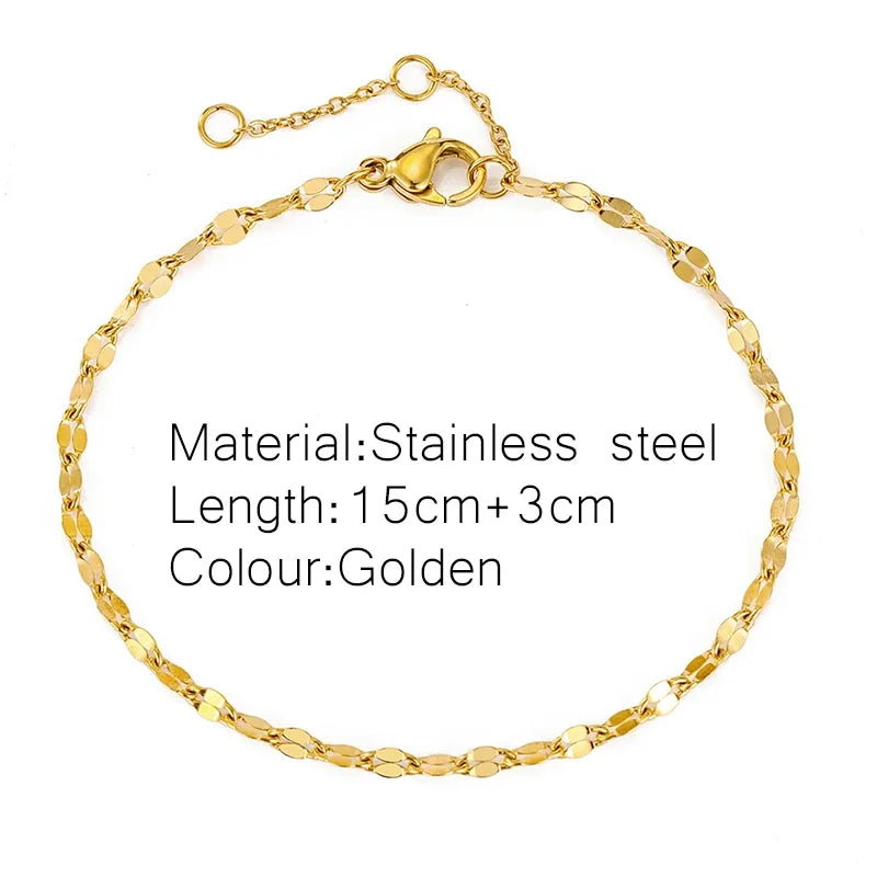 Gold Color Bracelet Stainless Steel Twist Cuban Chain Bracelet for Women Chain Bracelet Jewelry Gifts Wholesale Dropshipping