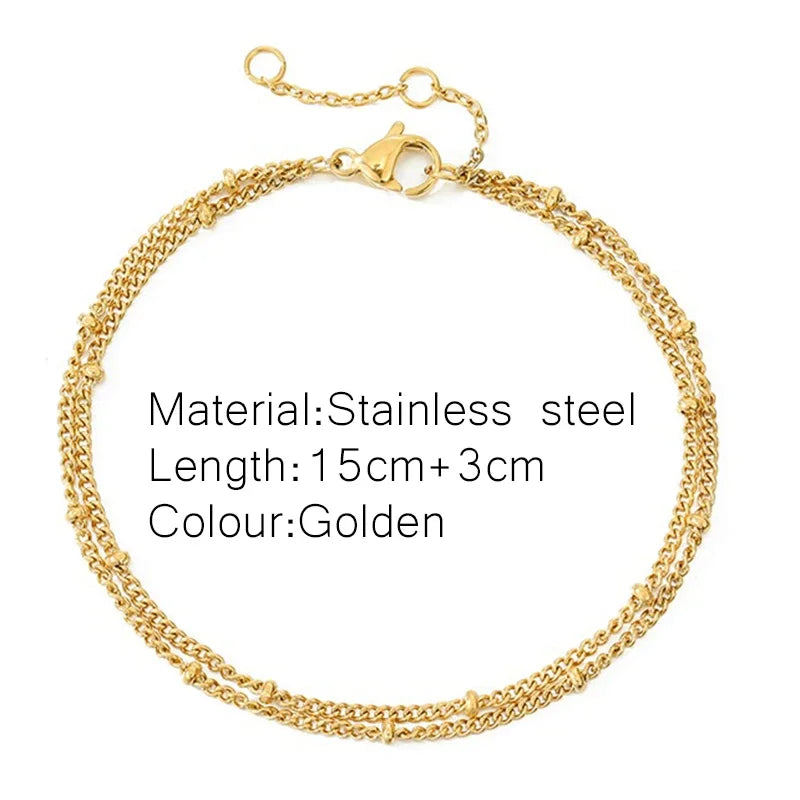 Gold Color Bracelet Stainless Steel Twist Cuban Chain Bracelet for Women Chain Bracelet Jewelry Gifts Wholesale Dropshipping