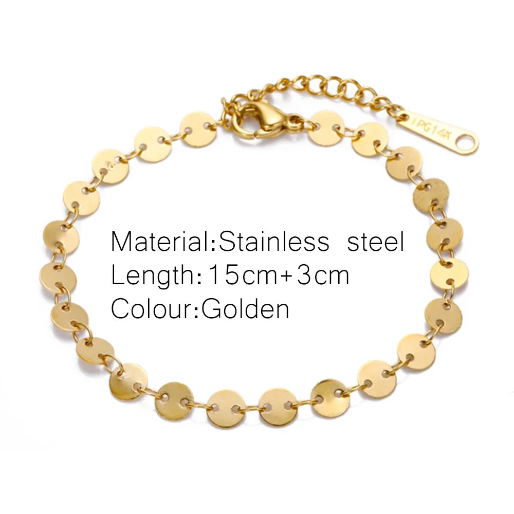 Gold Color Bracelet Stainless Steel Twist Cuban Chain Bracelet for Women Chain Bracelet Jewelry Gifts Wholesale Dropshipping