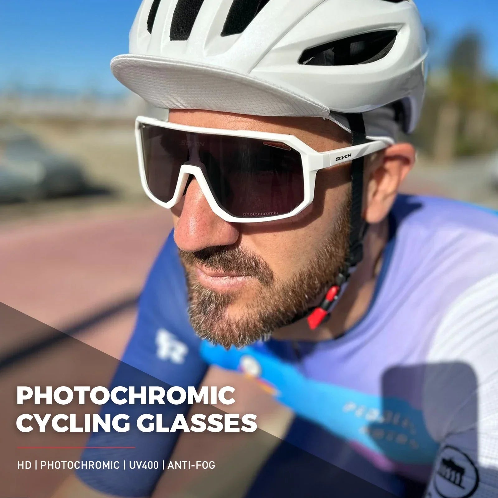 SCVCN Photochromic Cycling Sunglasses MTB Glasses Road Bike Cycling UV400 Goggles Men Women Outdoor Bicycle Sports Eyewear New