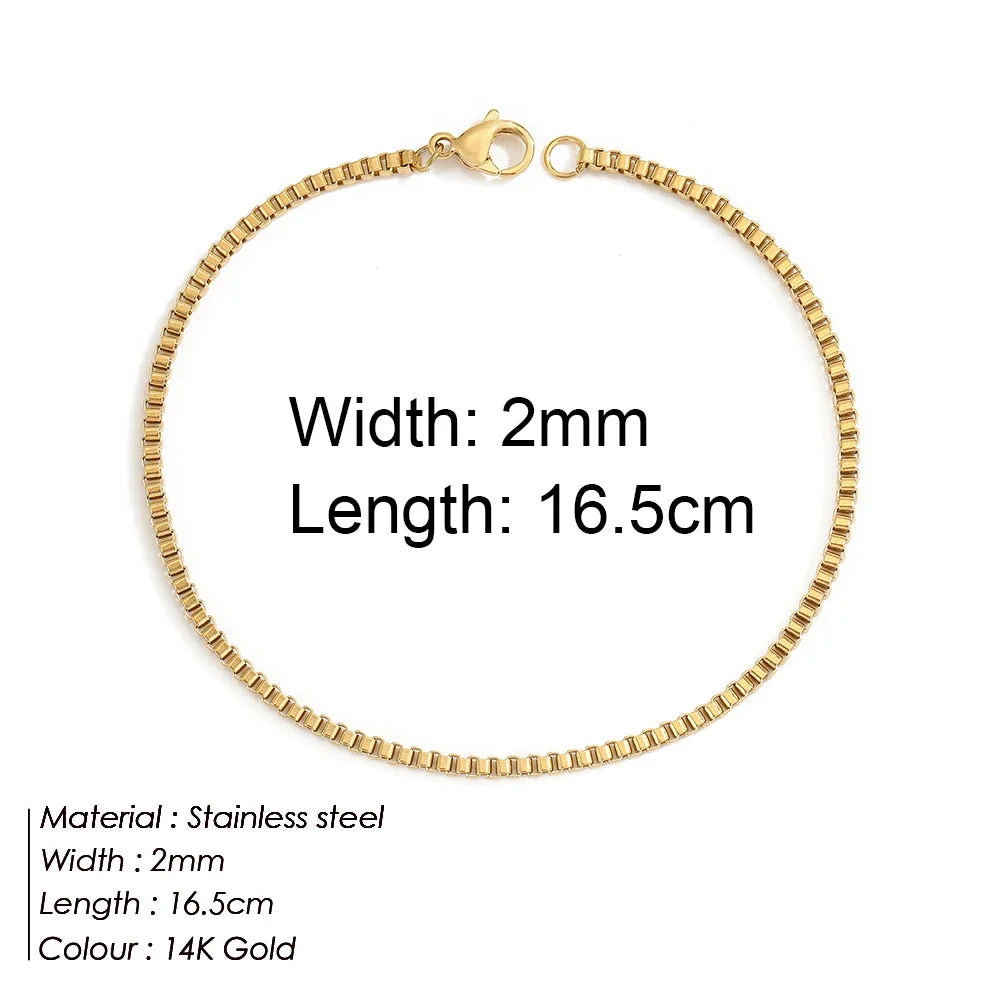 Gold Color Bracelet Stainless Steel Twist Cuban Chain Bracelet for Women Chain Bracelet Jewelry Gifts Wholesale Dropshipping