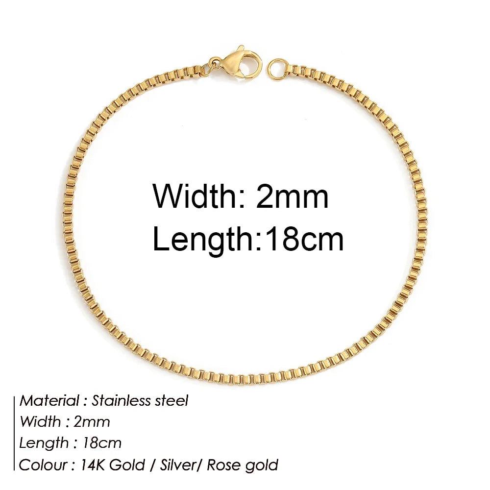 Gold Color Bracelet Stainless Steel Twist Cuban Chain Bracelet for Women Chain Bracelet Jewelry Gifts Wholesale Dropshipping