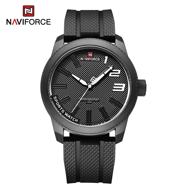 NAVIFORCE Top Luxury Brand Quartz Watch Men Silicone Strap Military Watches 30ATM Waterproof Wristwatch Relogio Masculino 2022