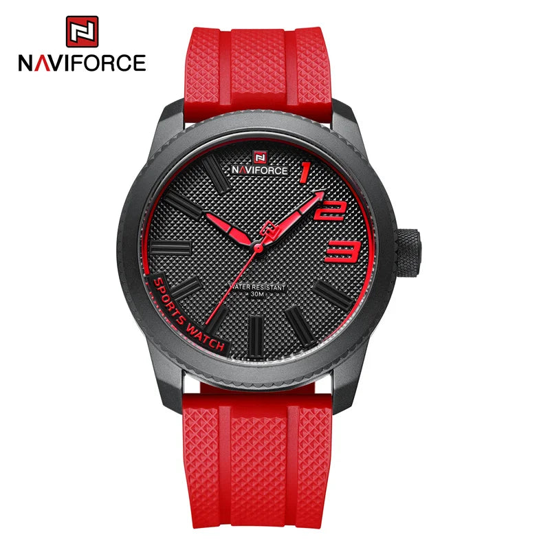 NAVIFORCE Top Luxury Brand Quartz Watch Men Silicone Strap Military Watches 30ATM Waterproof Wristwatch Relogio Masculino 2022