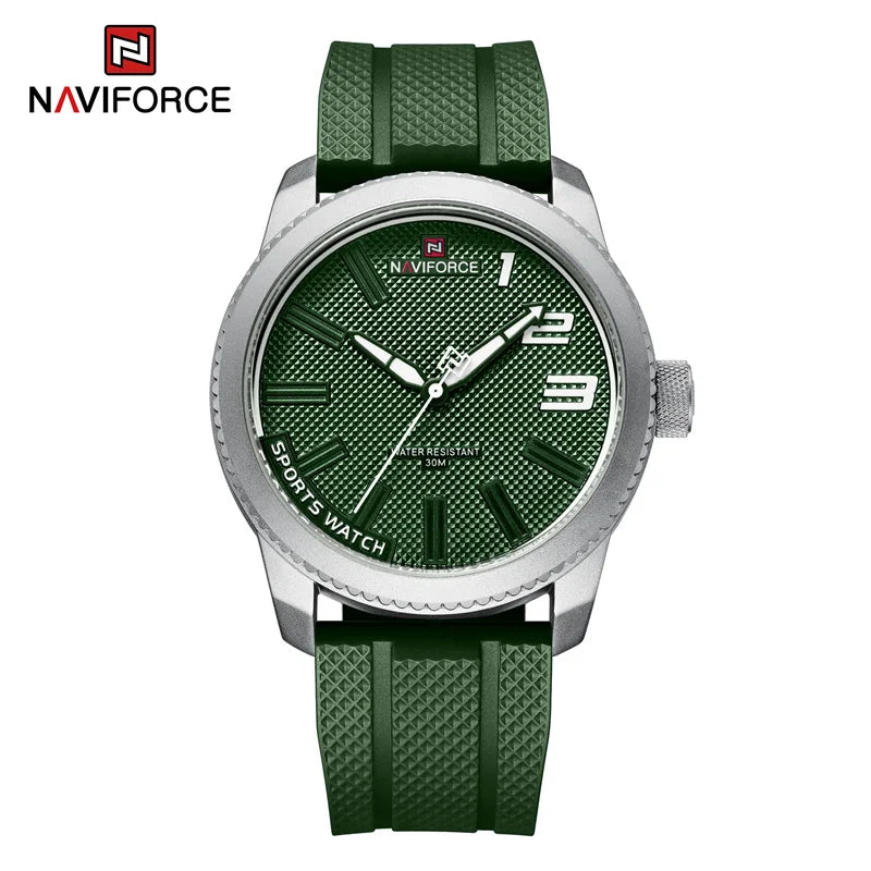 NAVIFORCE Top Luxury Brand Quartz Watch Men Silicone Strap Military Watches 30ATM Waterproof Wristwatch Relogio Masculino 2022